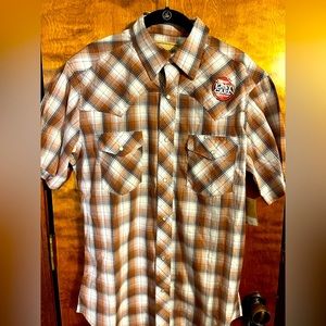Men’s M Wrangler shirt Pearl snap